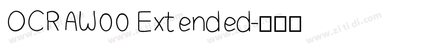 OCRAW00 Extended字体转换